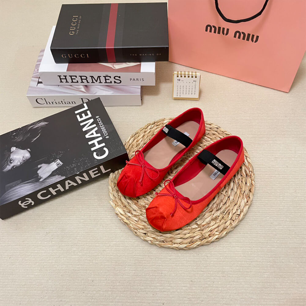M1um1u Satin ballerinas