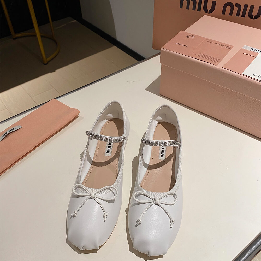 M1um1u Leather ballerinas