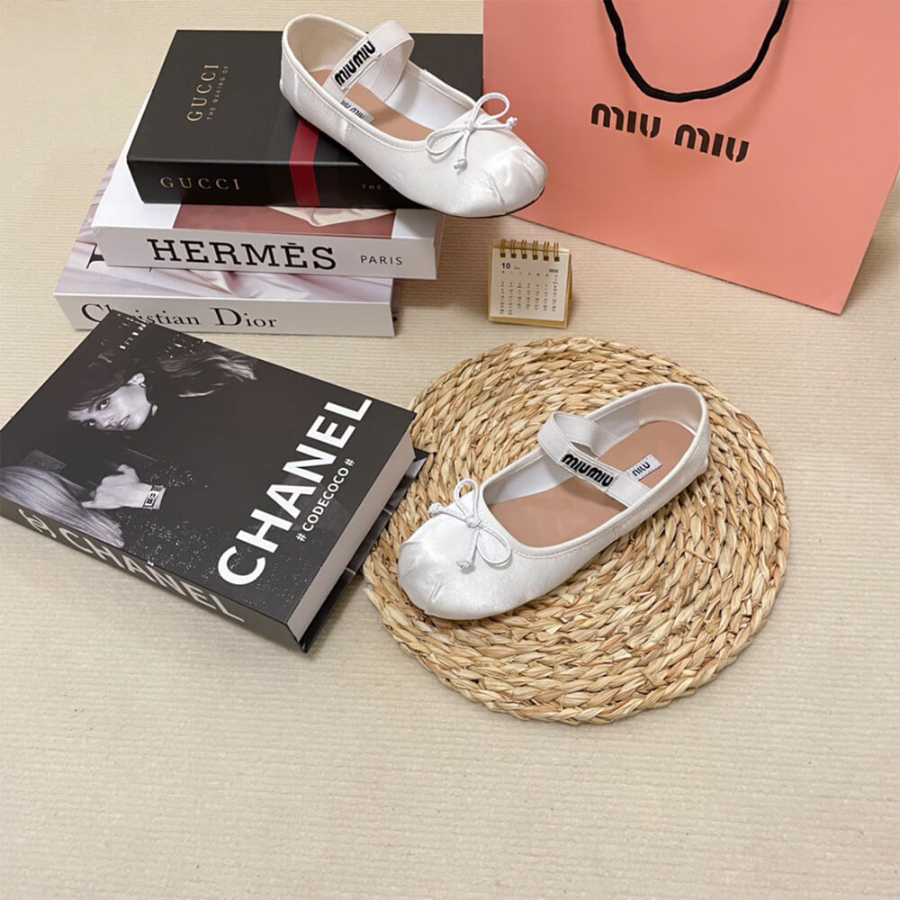 M1um1u Satin ballerinas