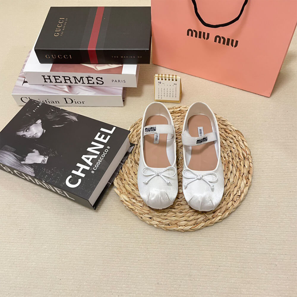 M1um1u Satin ballerinas