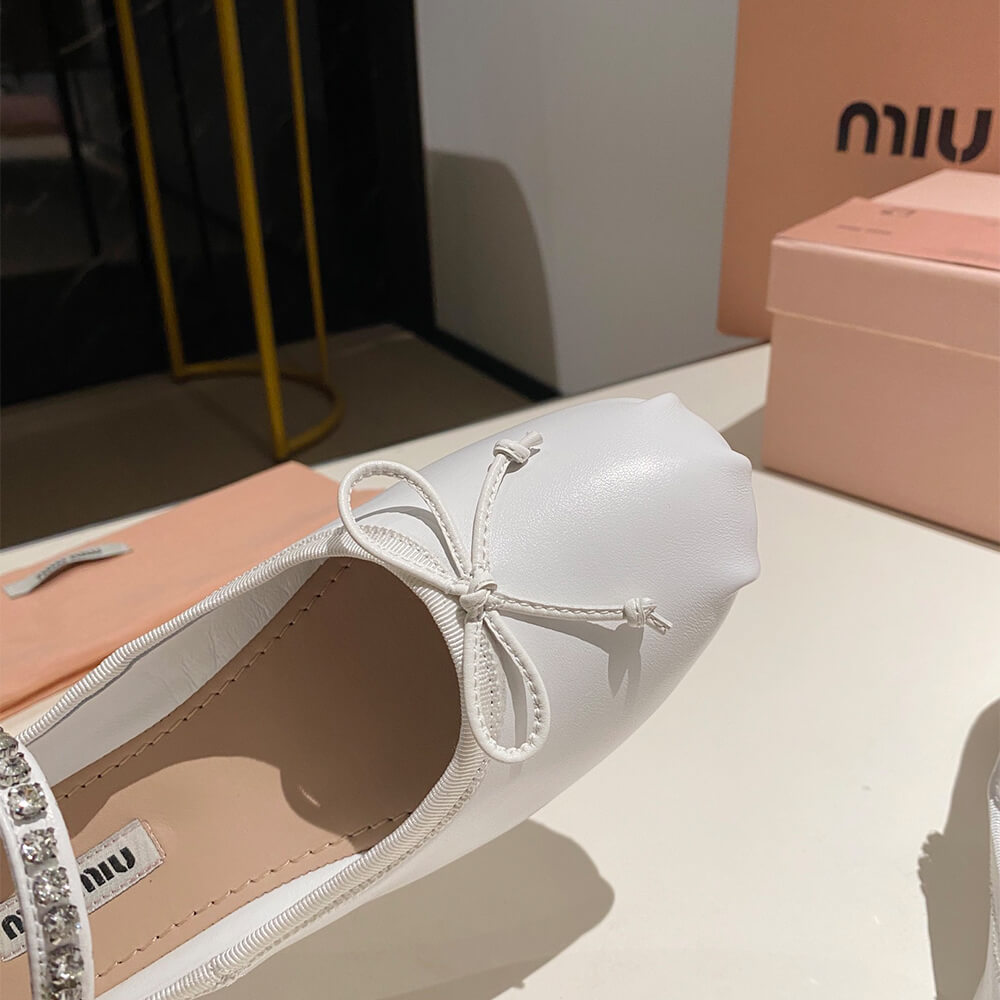 M1um1u Leather ballerinas