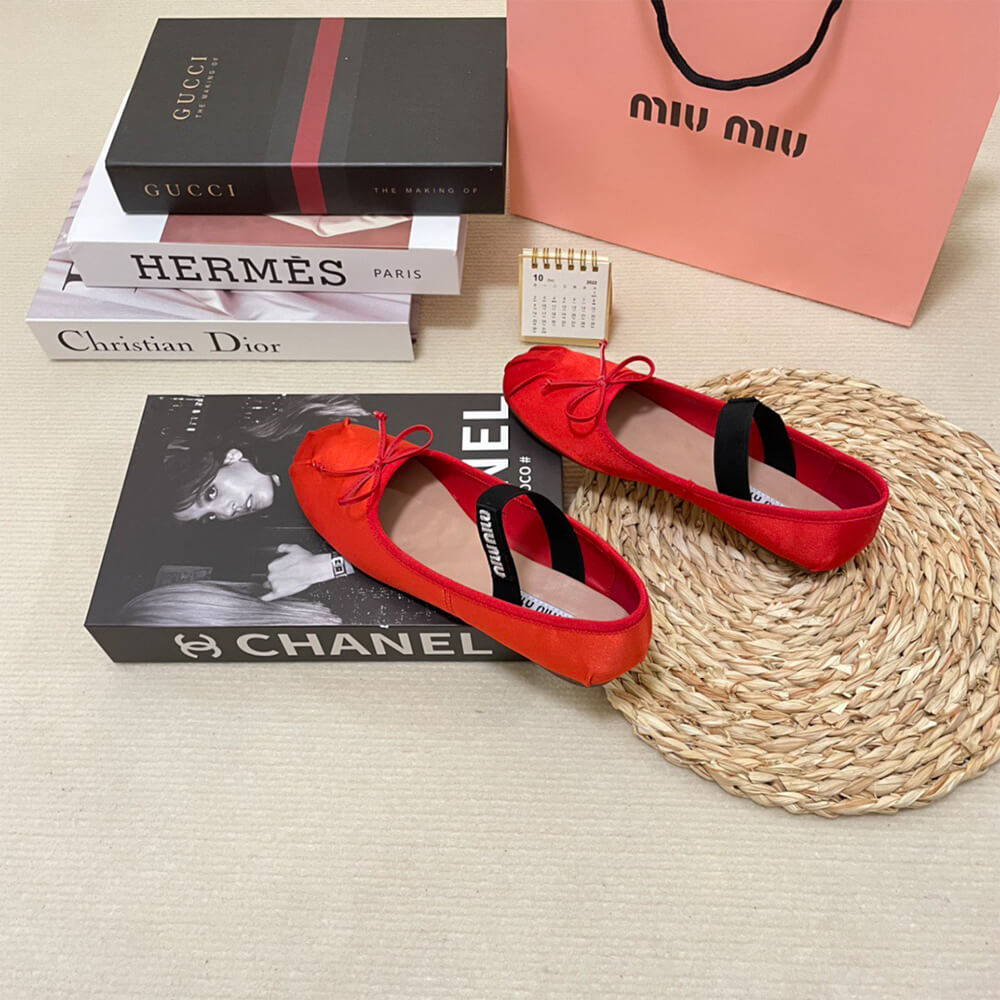 M1um1u Satin ballerinas