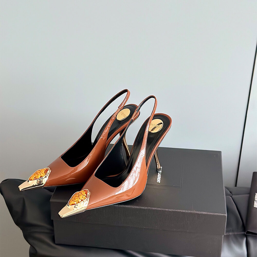 Y51 Loulou Slingback Pumps in Patent Leather
