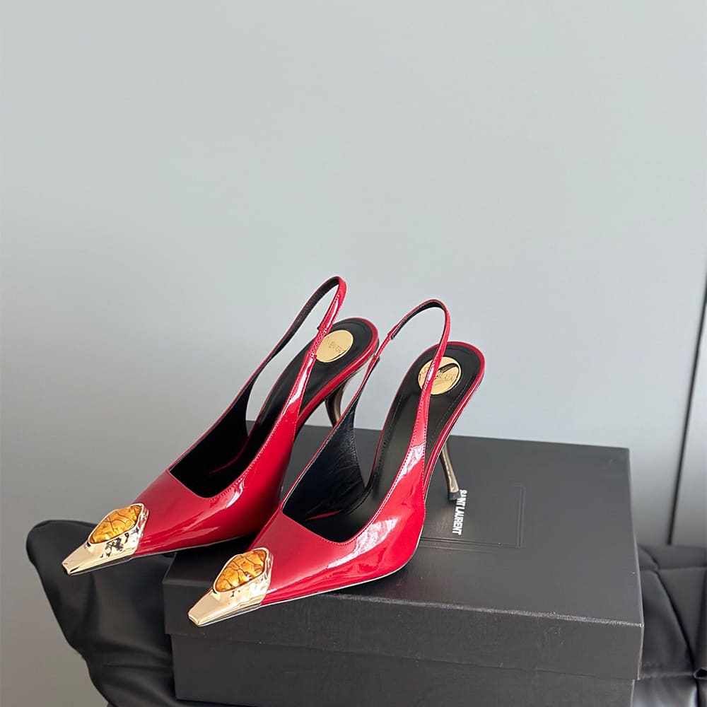 Y51 Loulou Slingback Pumps in Patent Leather
