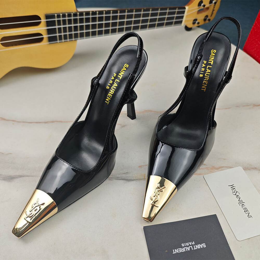 Y51 Jeanne Slingback Pumps in Patent Leather