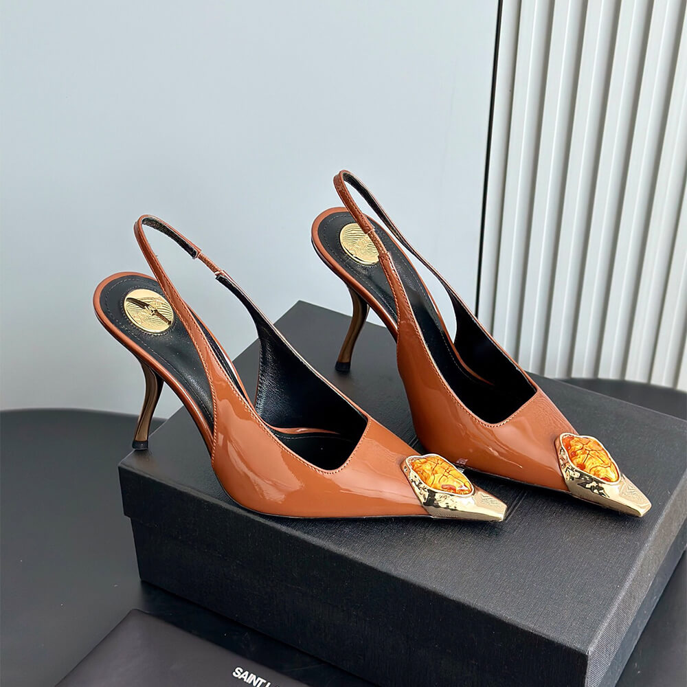Y51 Loulou Slingback Pumps in Patent Leather
