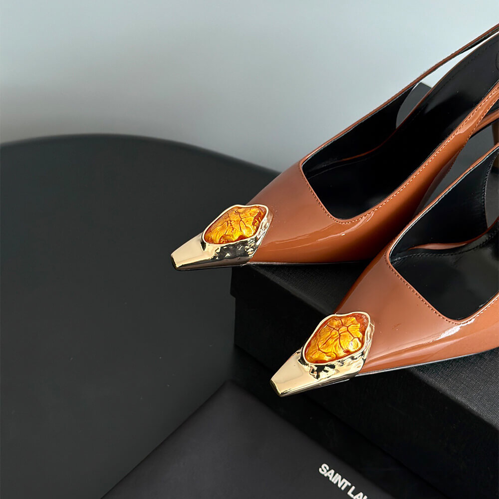Y51 Loulou Slingback Pumps in Patent Leather
