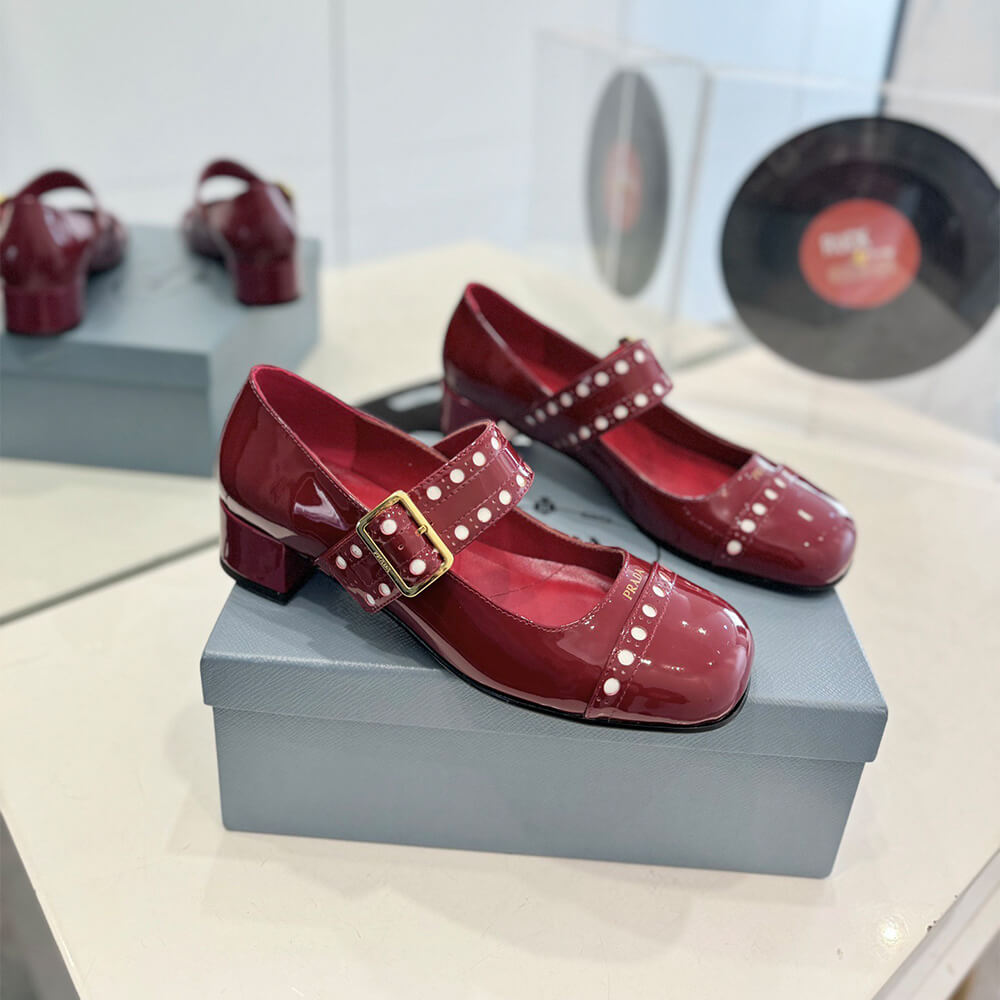 Pra*a Patent leather Mary Jane pumps
