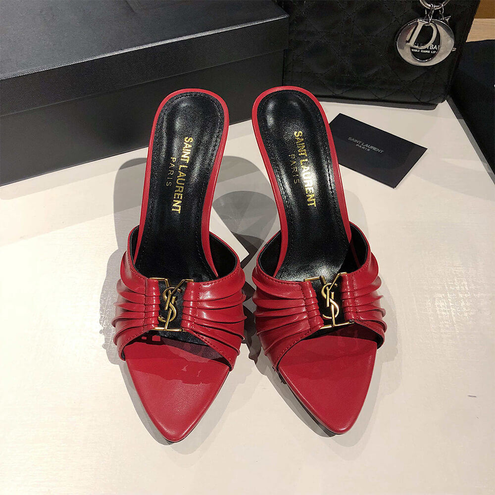 Y51 BABYLONE MULES IN SMOOTH LEATHER