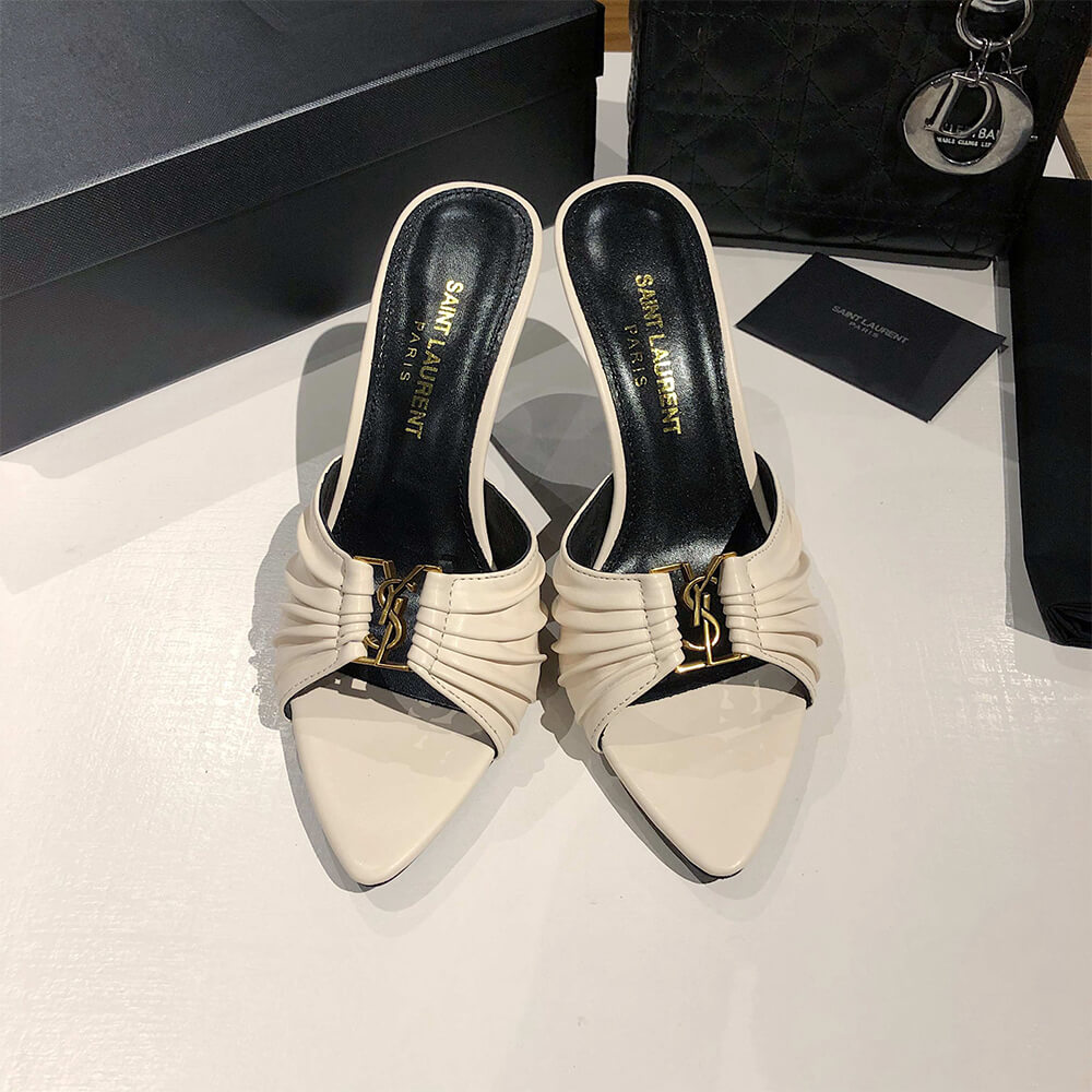 Y51 BABYLONE MULES IN SMOOTH LEATHER