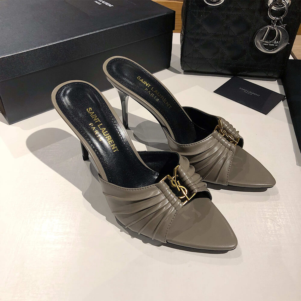 Y51  BABYLONE MULES IN SMOOTH LEATHER
