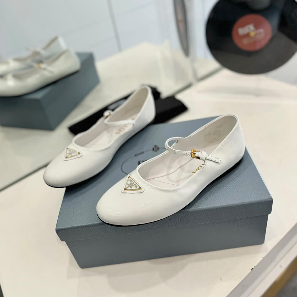 Pra*a Nappa leather ballerinas