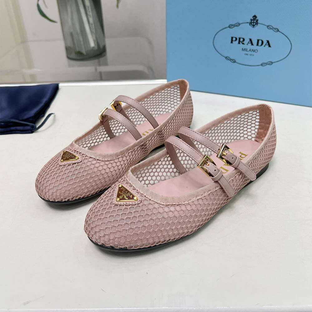 Pra*a Mesh fabric ballerinas