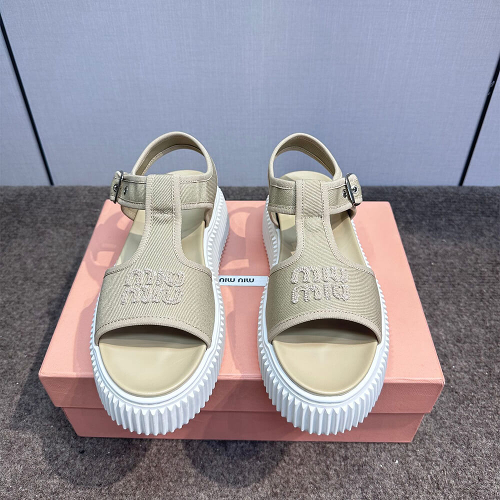 m1um1u De*1m flatform sandals