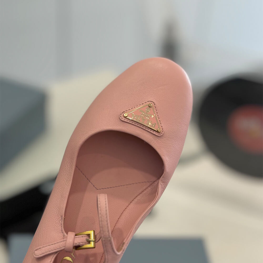 Pra*a Nappa leather ballerinas