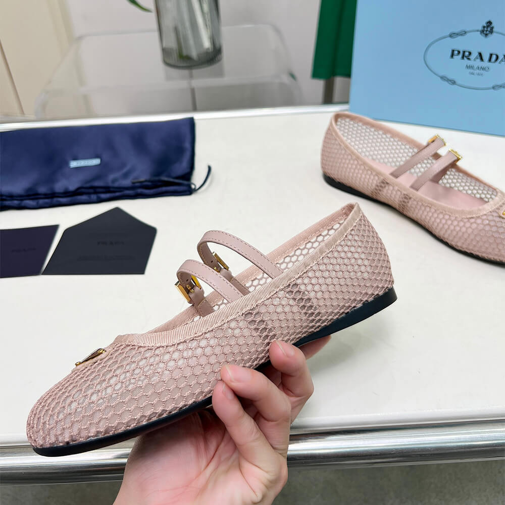 Pra*a Mesh fabric ballerinas