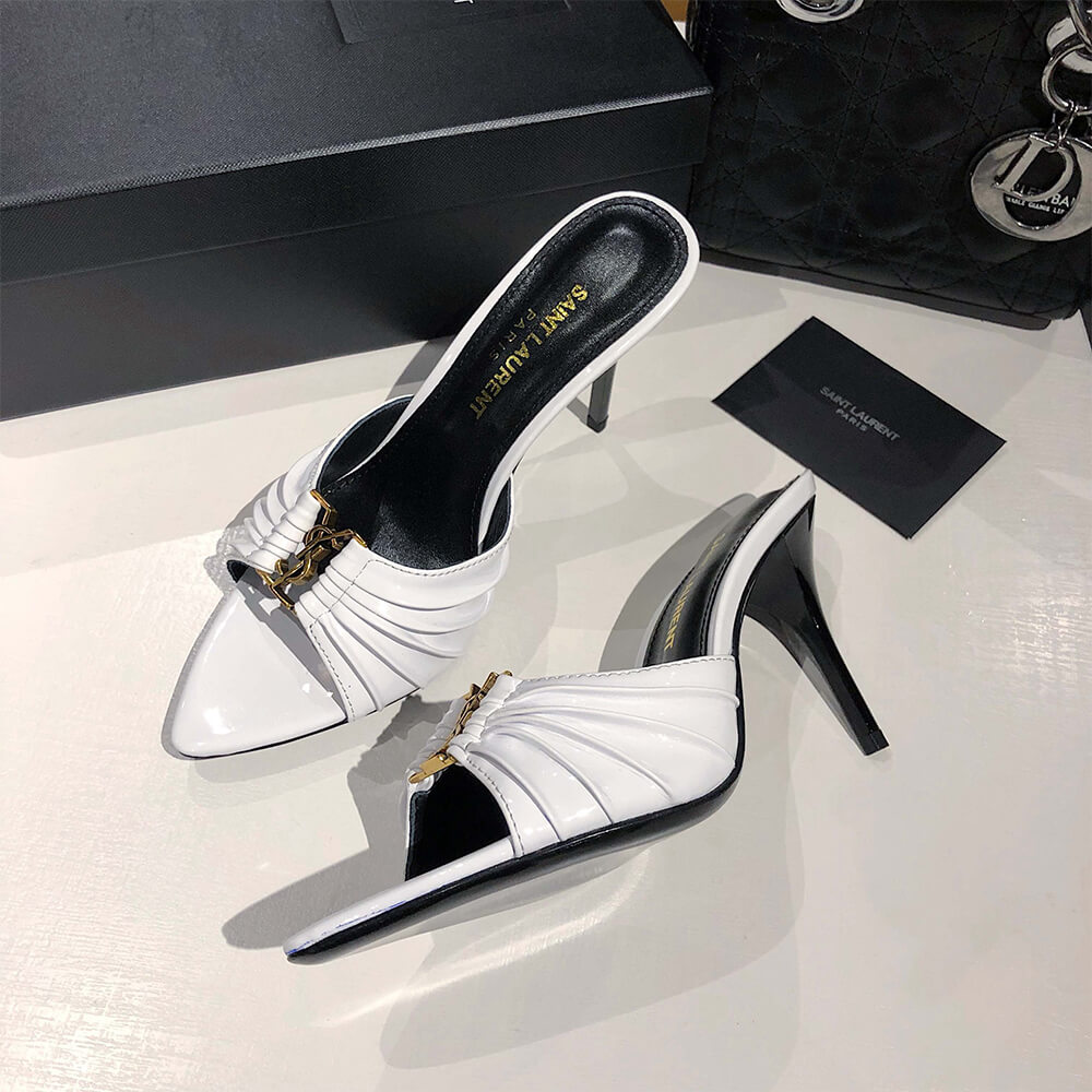 Y51  BABYLONE MULES IN SMOOTH LEATHER