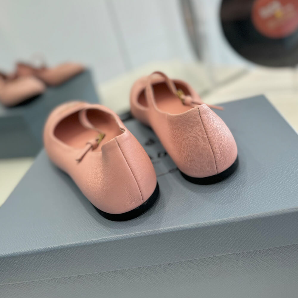 Pra*a Nappa leather ballerinas