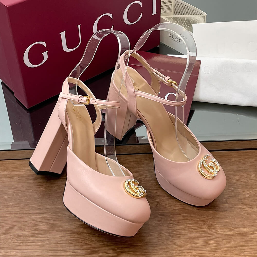 Gvc*1 Women’s platform pump with crystal Double G