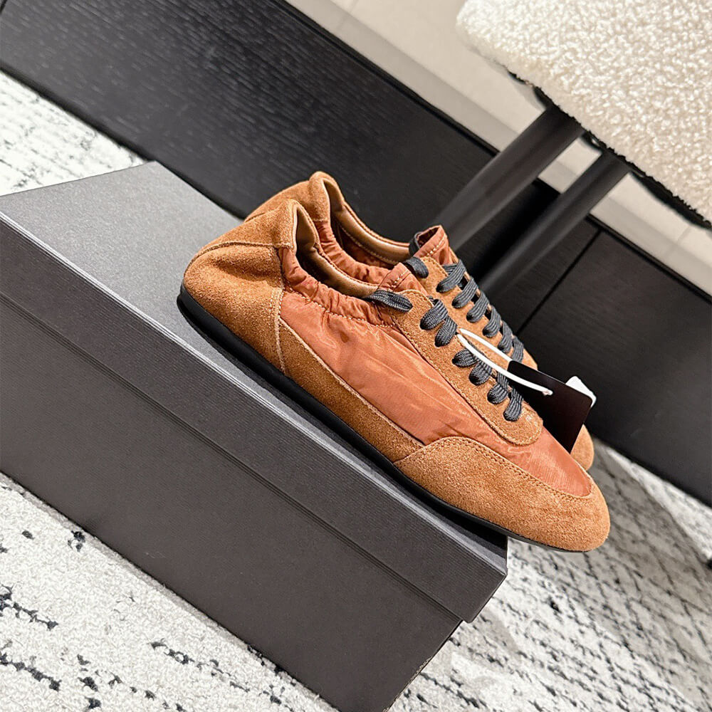 Pra*a Collapse Re-Nylon and suede sneakers