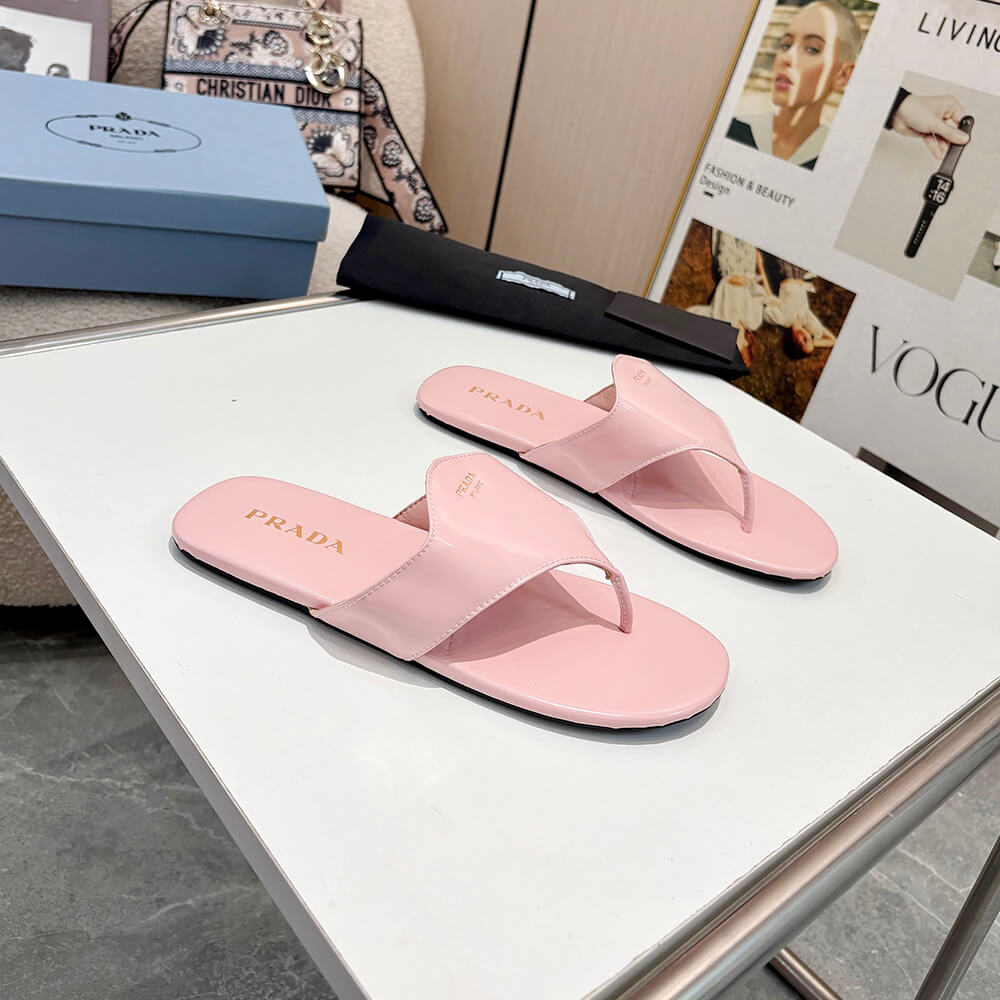 Pra*a Brushed leather thong sandals
