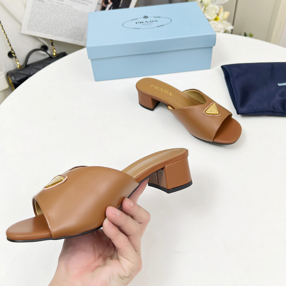 Pra*a Padded nappa leather sandals