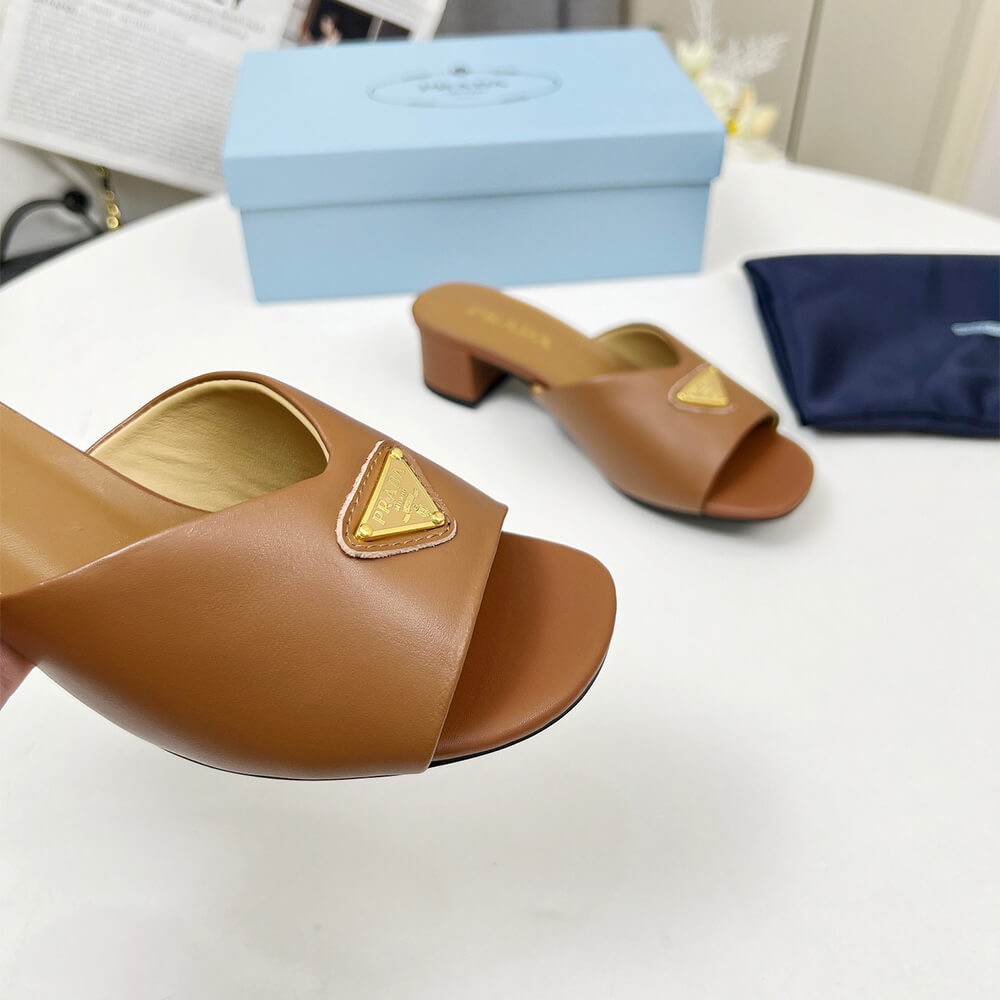 Pra*a Padded nappa leather sandals