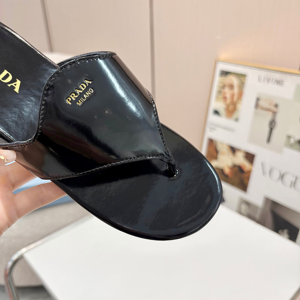 Pra*a Brushed leather thong sandals