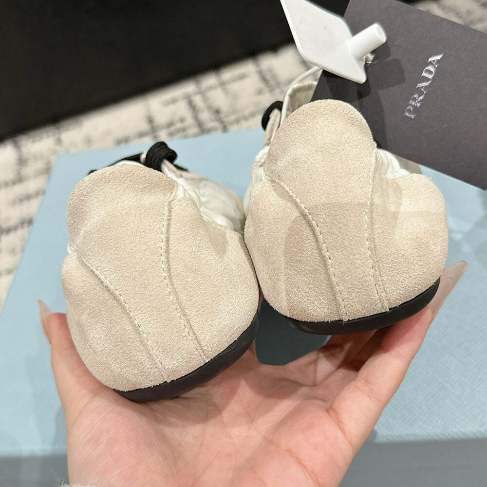 Pra*a Collapse Re-Nylon and suede sneakers