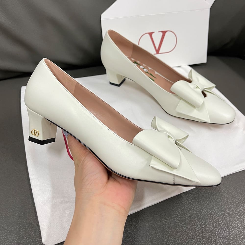 Va1e*ntin0 BOWOW sheepskin high heels (heel height 4.5 cm)