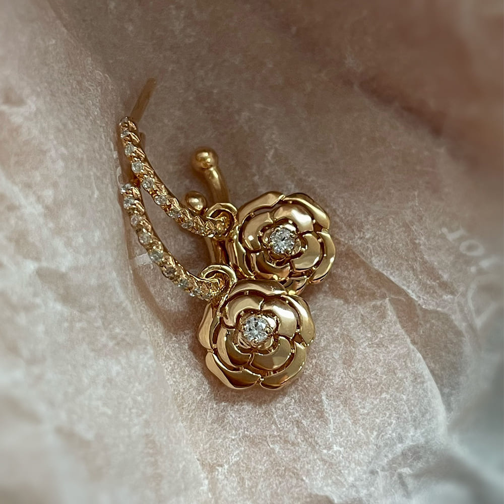 Ch**el EXTRAIT DE CAM??LIA EARRINGS