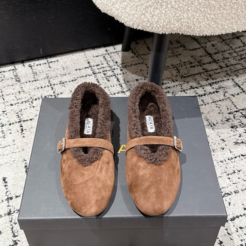 A1a1a shearling ballet flats