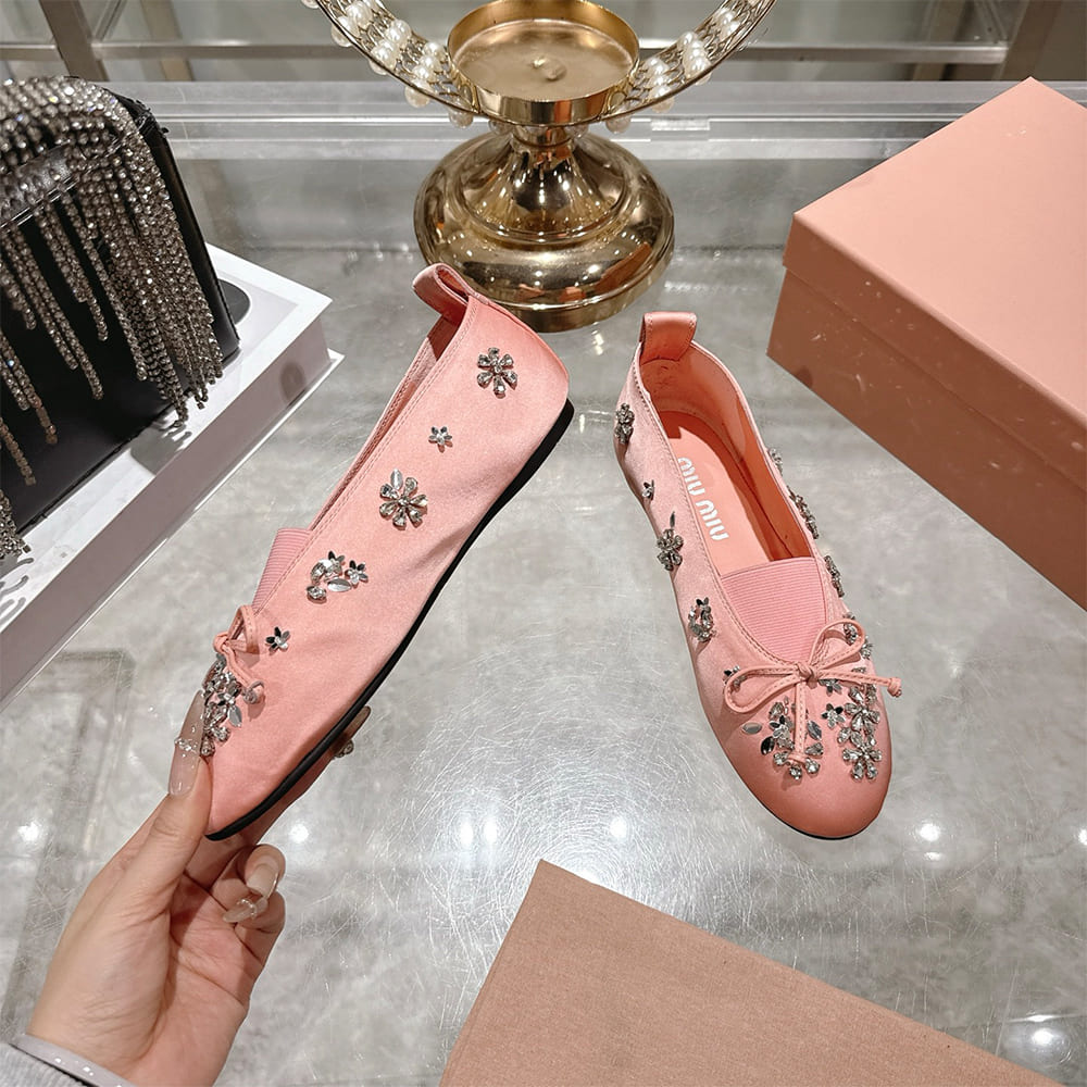 M1um1u Satin ballerinas(EU SIZE 35-41)