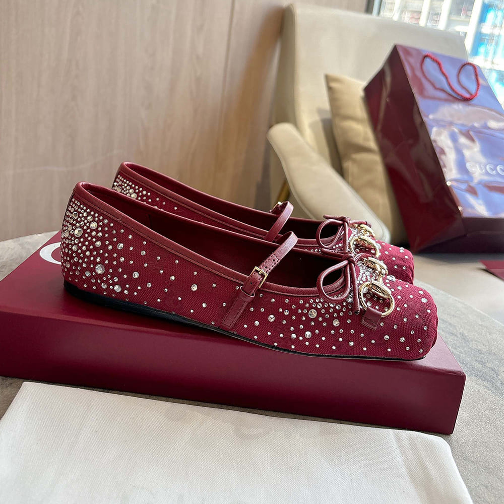 Ballerina donna Gvc*1 con cristalli GG e Morsetto (EU SIZE 35-42)