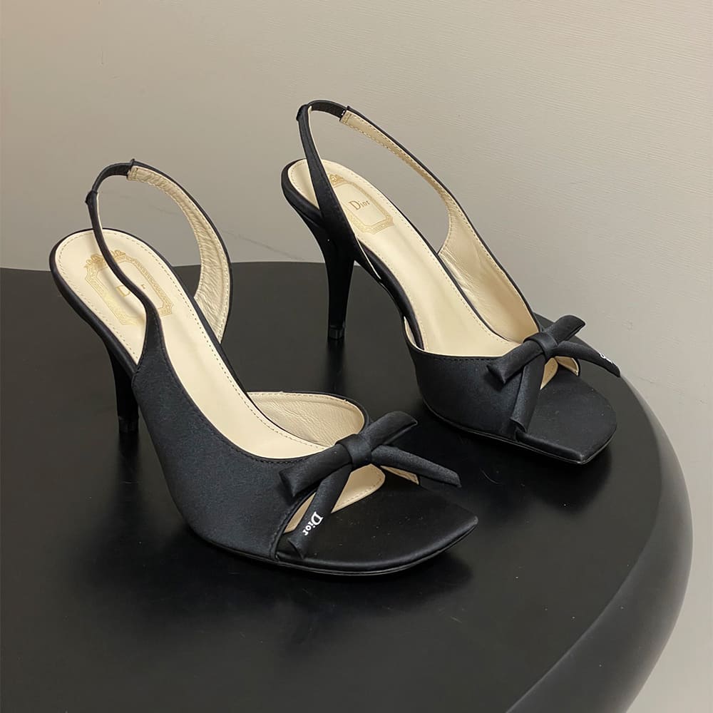 D10r Bow Heeled Slingback Sandal (EU SIZE 35-42)