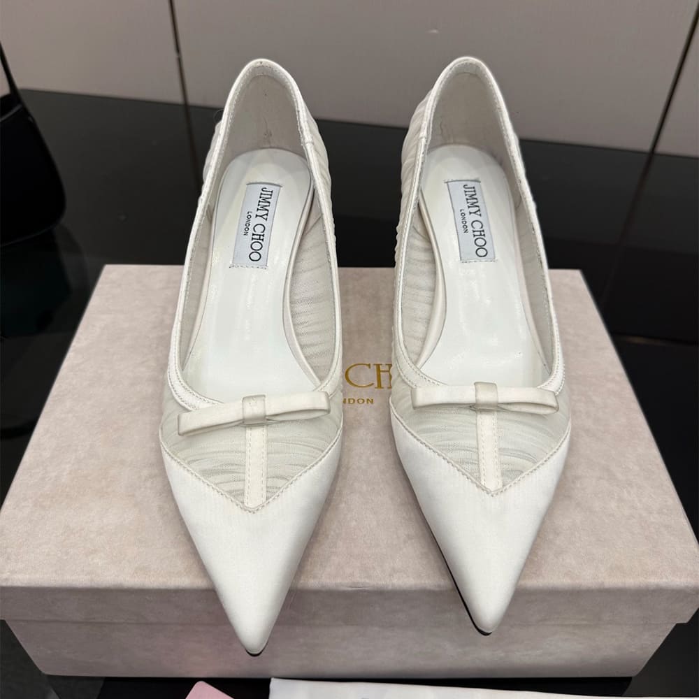 J1m*y Ch00 Ruched Tulle Pumps (EU SIZE 35-42)