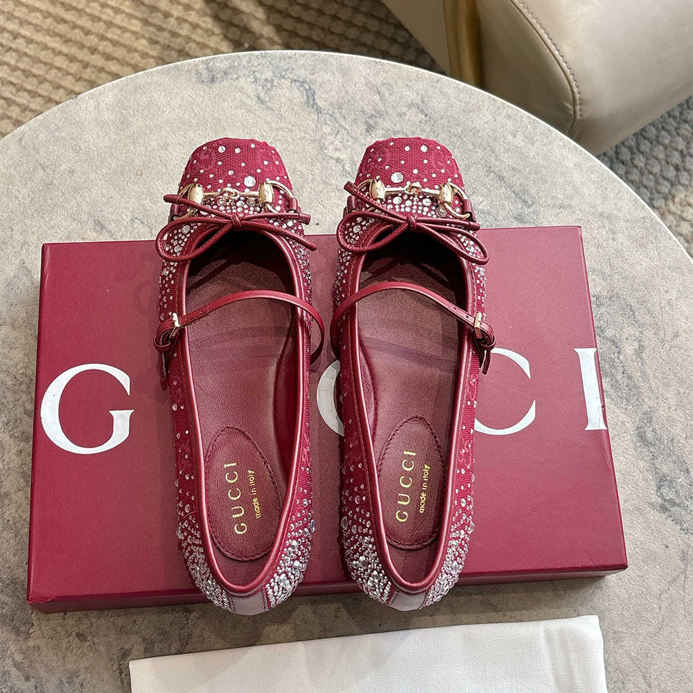 Ballerina donna Gvc*1 con cristalli GG e Morsetto (EU SIZE 35-42)