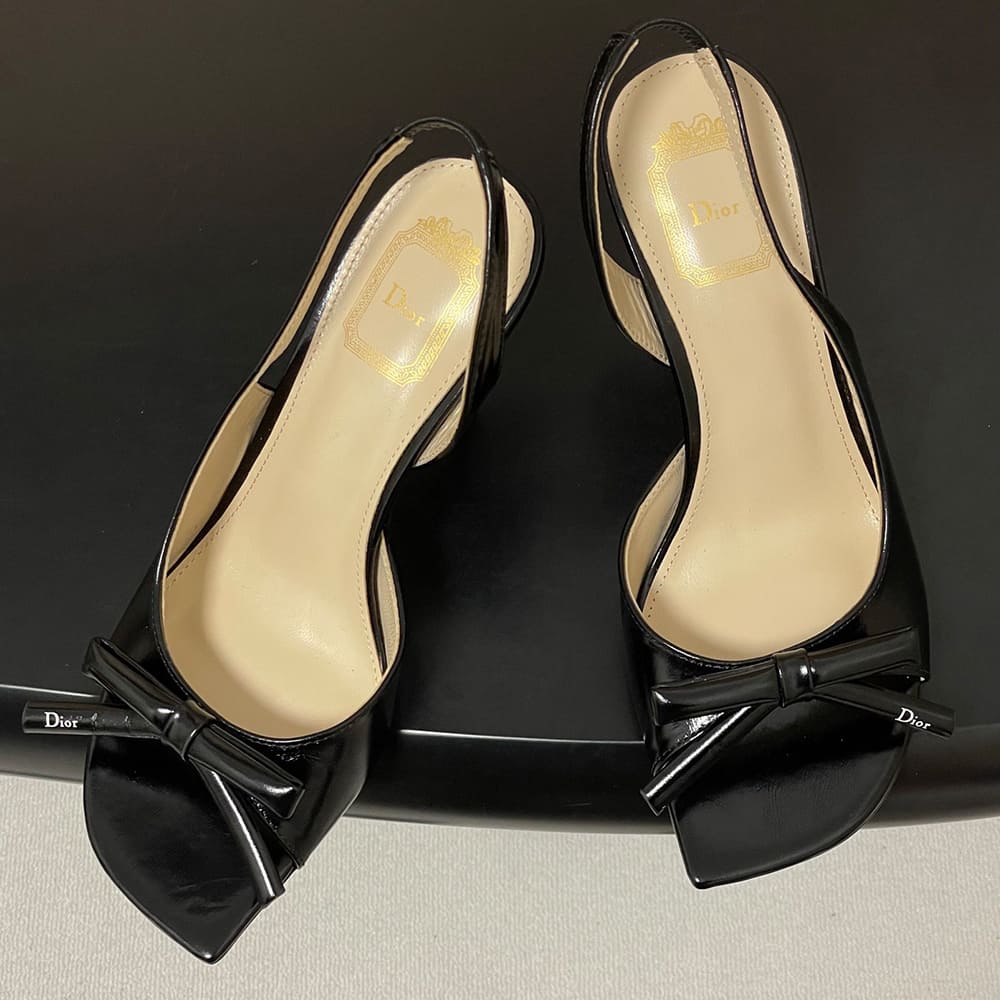 D10r Bow Heeled Slingback Sandal (EU SIZE 35-42)