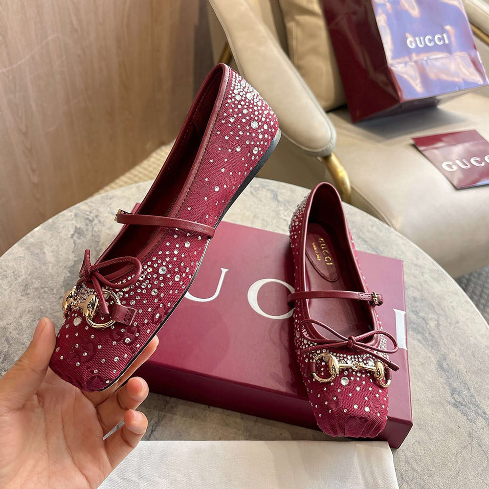 Ballerina donna Gvc*1 con cristalli GG e Morsetto (EU SIZE 35-42)