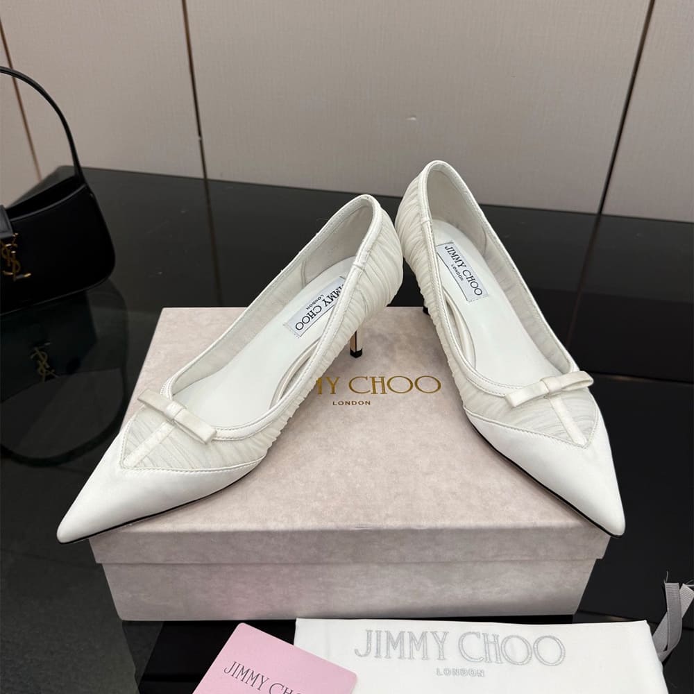 J1m*y Ch00 Ruched Tulle Pumps (EU SIZE 35-42)