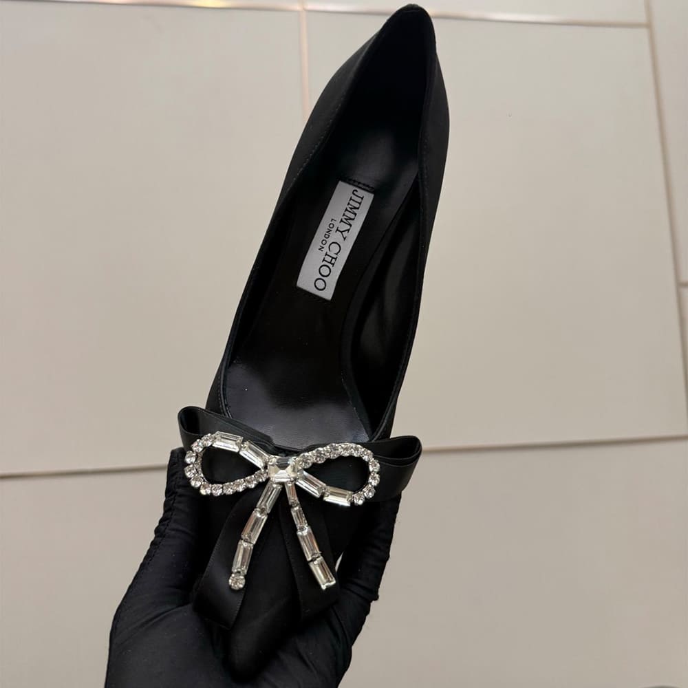 J1m*y Ch00 Crystal-Embellished Satin Pumps (EU SIZE 35-43)