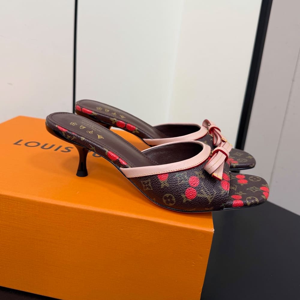 LV x TM Cherry Monogram Heeled Mules (EU SIZE 35-42)