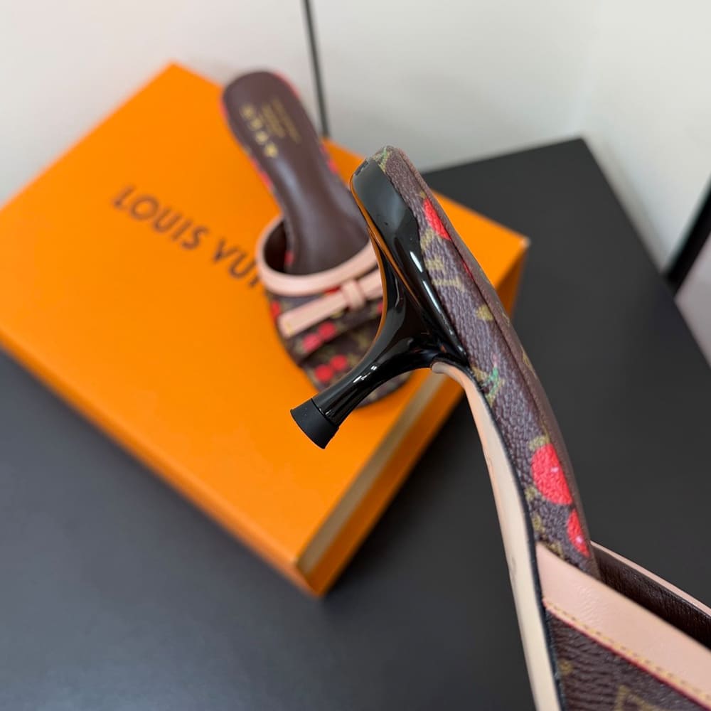LV x TM Cherry Monogram Heeled Mules (EU SIZE 35-42)