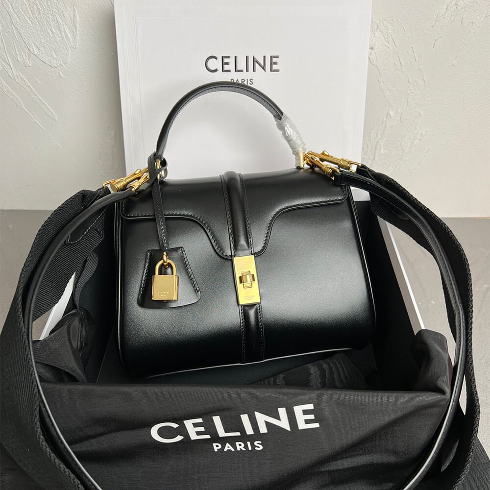 Ce1i*e SMALL 16 BAG IN SATINATED CALFSKIN(high-end grade)