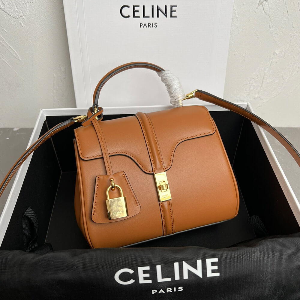 Ce1i*e MINI 16 IN SATINATED CALFSKIN(high-end grade)