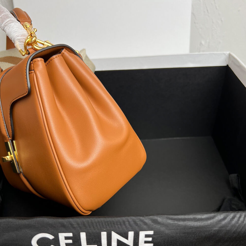 Ce1i*e SMALL 16 BAG IN SATINATED CALFSKIN(high-end grade)