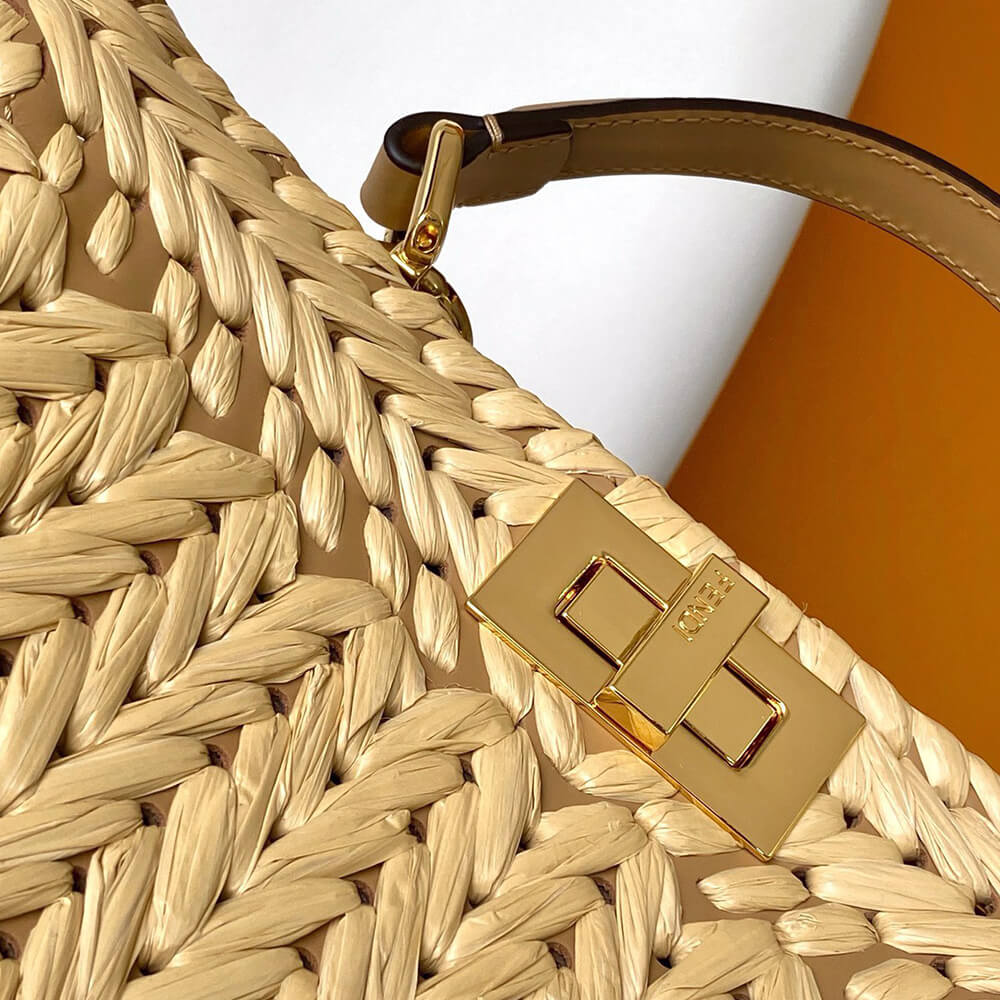 F**di Peekaboo ISeeU Small Raffia(TAX-FREE GRADE)