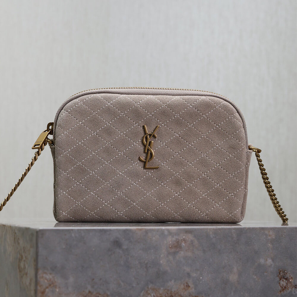 Y51 GABY zipped pouch in suede