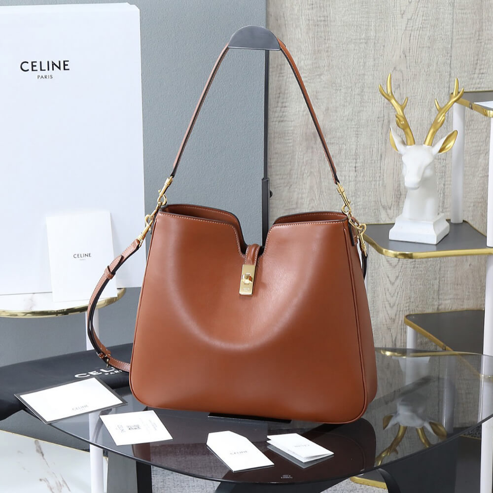 Ce1i*e MEDIUM CAMILLE 16 SOFT BAG IN SMOOTH CALFSKIN(HIGH-END GRADE)