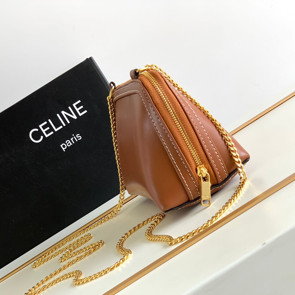 Ce1i*e Clutch on Chain Cuir triomphe IN smooth calfskin(High-end Grade)